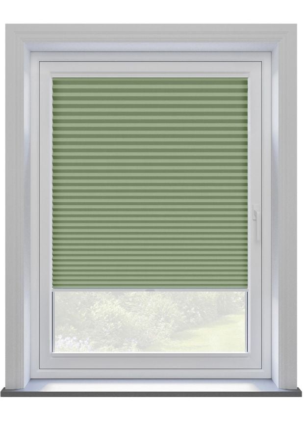Grass Cotton Touch Clip On Pleated Blind