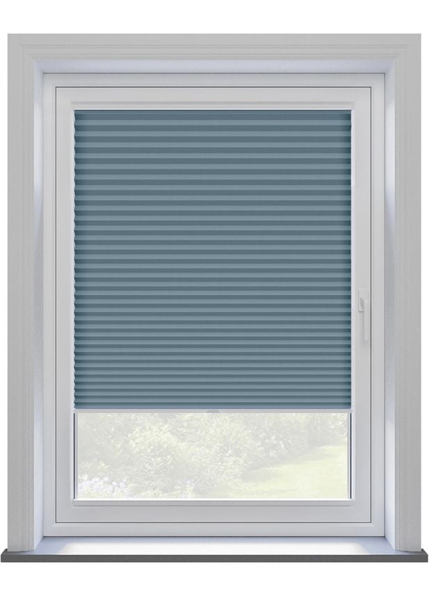 Scandi Teal Clip On Pleated Blind