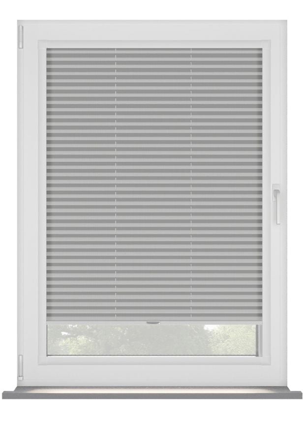 Soft Grey Open Weave Perfect Fit Pleated Blind