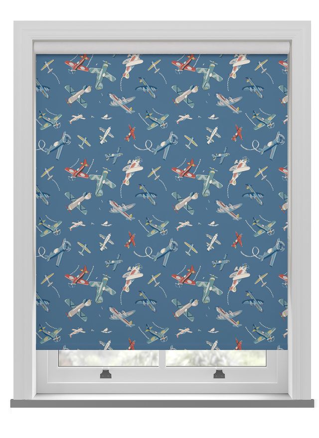 Cath Kidston Planes Mid Blue Roller Blind
