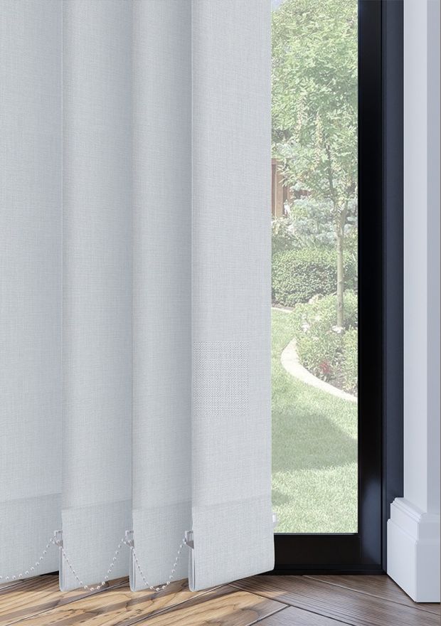 Sky Blue Close Weave Vertical Blind