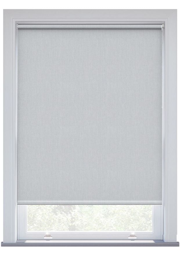 Sky Blue Close Weave Electric Roller Blind