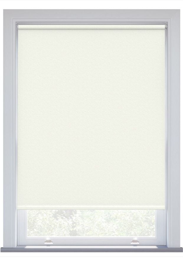 Soft White Rippled PVC Electric Roller Blind