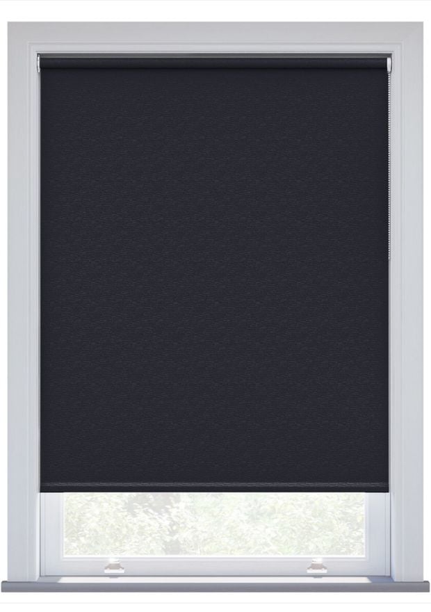 Black Rippled PVC Twist Fit Roller Blind