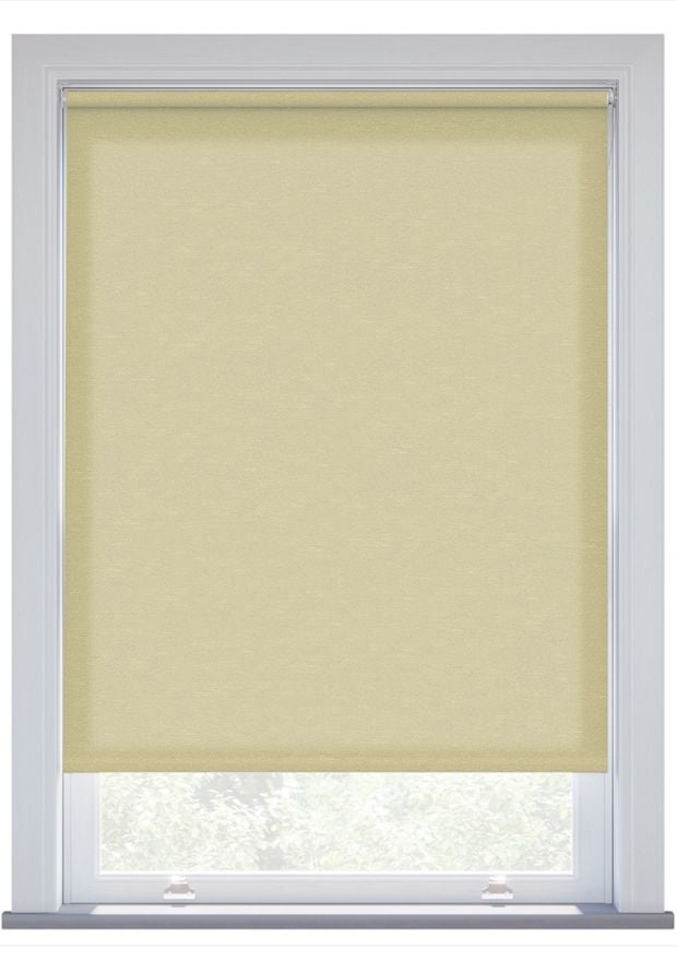 Biscuit Rustic Weave Electric Roller Blind