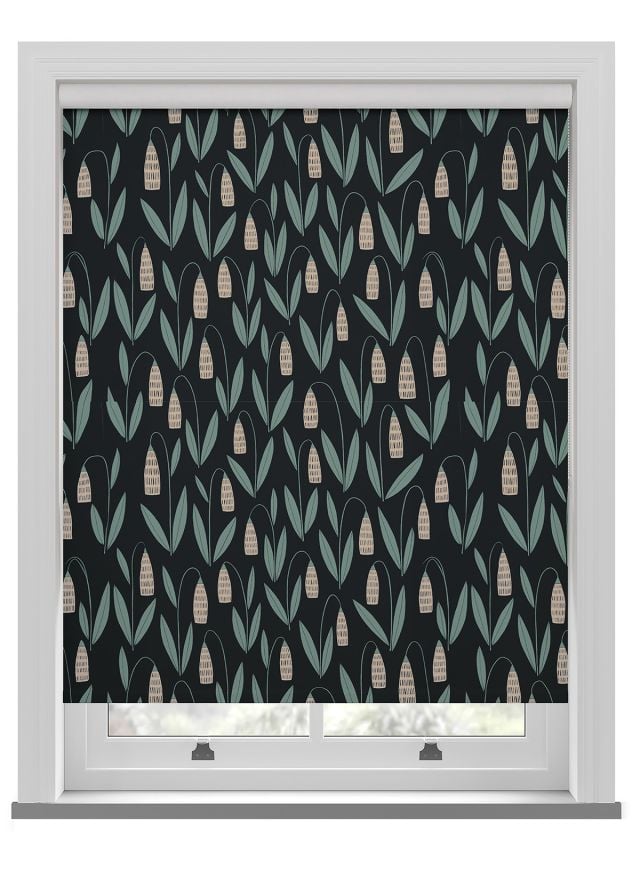 Miss Print Snow Drops Night Flower Roller Blind