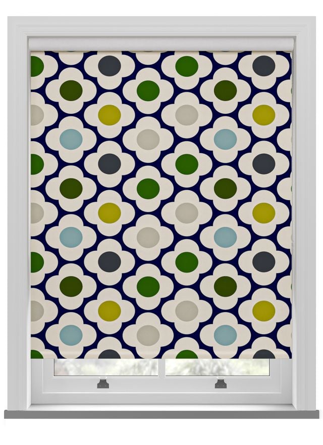 Orla Kiely Spot Flower Blue Multi Roller Blind