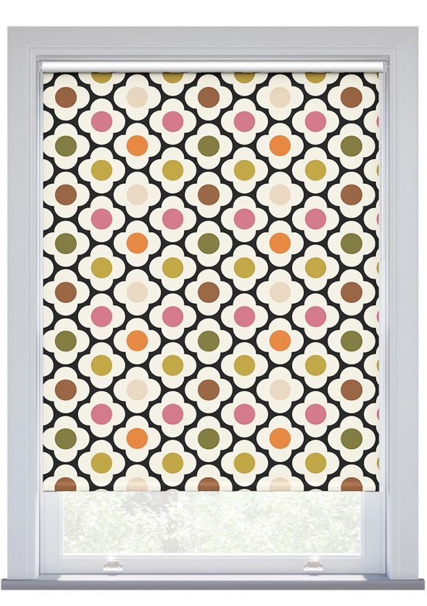 Orla Kiely Spot Flower Red Multi Roller Blind