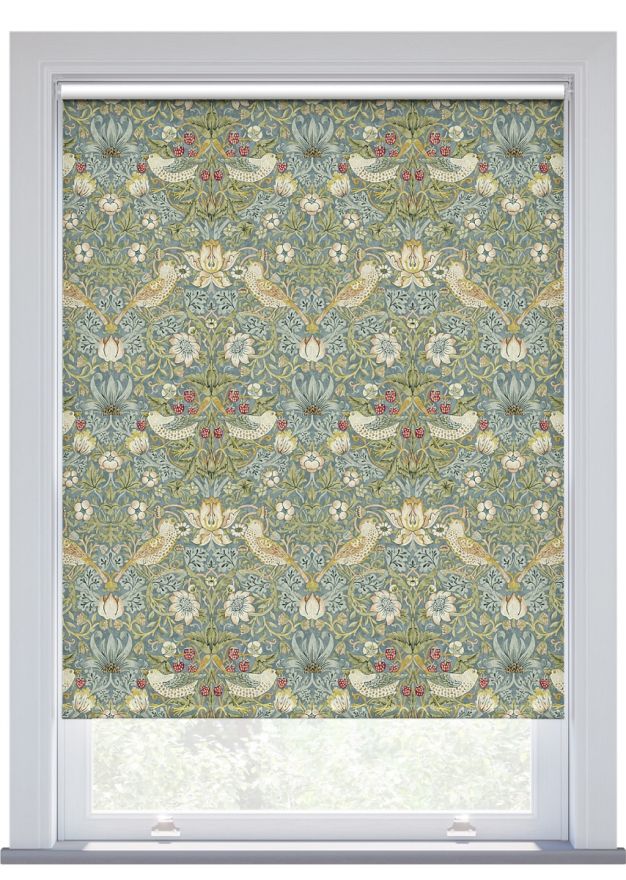 Morris & Co. Strawberry Thief Duck Egg Roller Blind