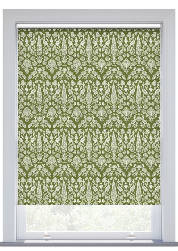 JL x Sanderson Tamizart Blackout, Forest Green Roller Blind