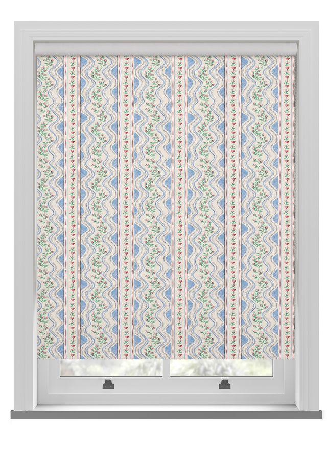 Cath Kidston Wiggle Rose Blue Roller Blind