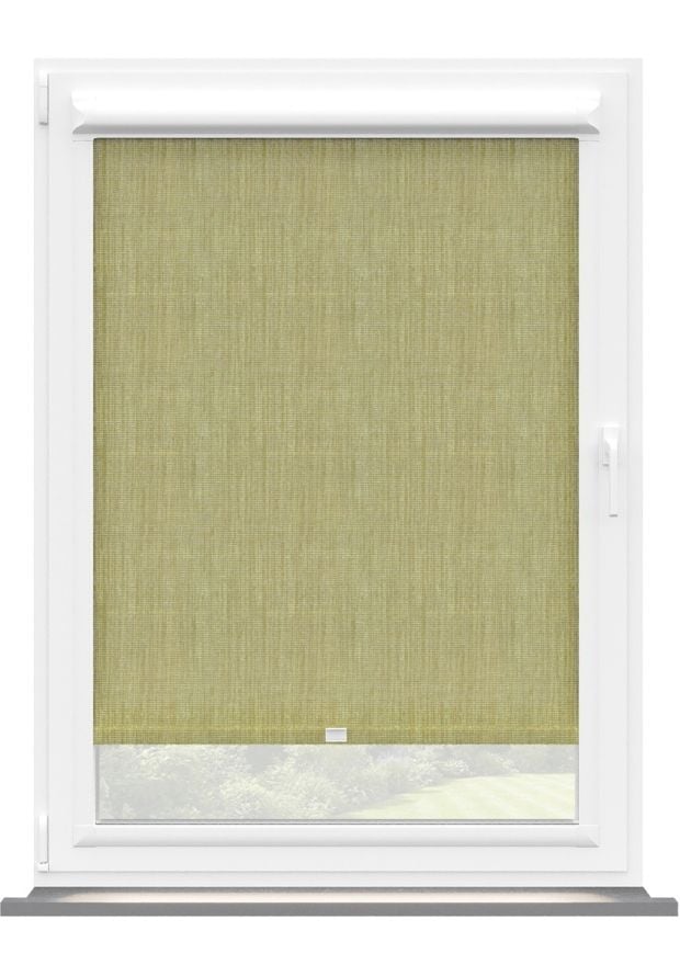 Chartreuse Loose Weave Perfect Fit Roller Blind