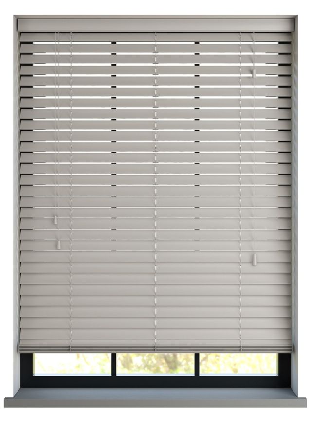 Soft Grey Real Wood Blind