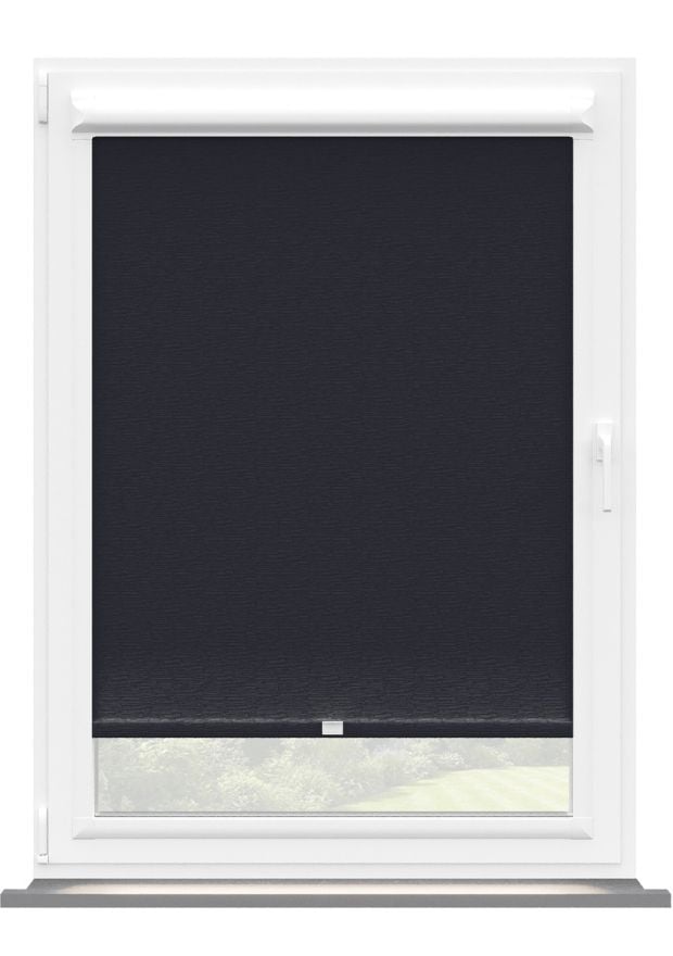 Black Rippled PVC Perfect Fit Roller Blind