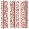 JL x Sanderson Truffle Stripe, Linen Raspberry Blackout Roller Blind 