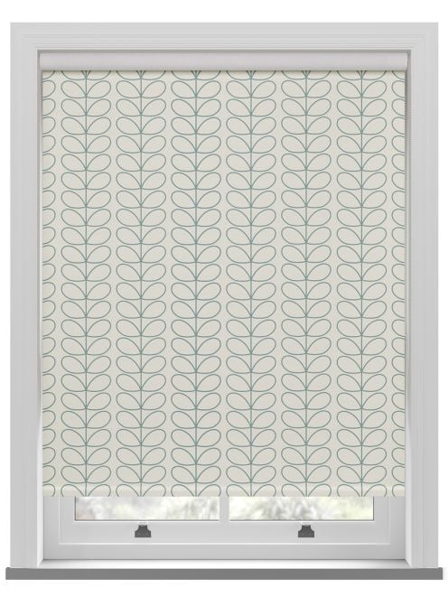 Orla Kiely Linear Stem Dark Powder Blue Roller Blind