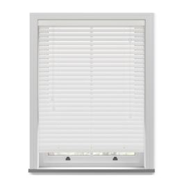 Off White Faux Wood Blind