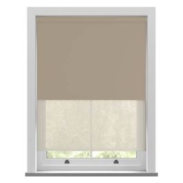 Bella Hessian and Echo Cream Double Roller Blind