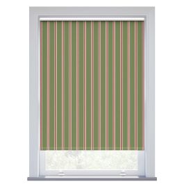 JL x Sanderson Arbre Stripe, Thyme Raspberry Blackout Roller Blind