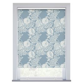 JL x Sanderson Cantaloupe Blackout, Menai Blue Roller Blind