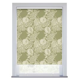 JL x Sanderson Cantaloupe Blackout, Pesto Roller Blind