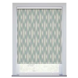 Sanderson Ishi, Teal and Canal Blue Blackout Roller Blind