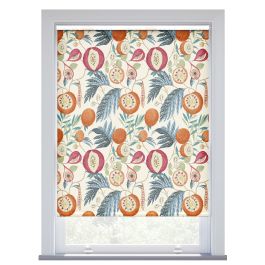 Sanderson Jackfruit, Indigo Rambutan Roller Blind