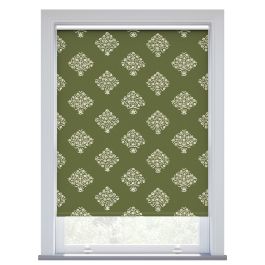 JL x Sanderson Ottoman Flowers Blackout, Forest Green Roller Blind