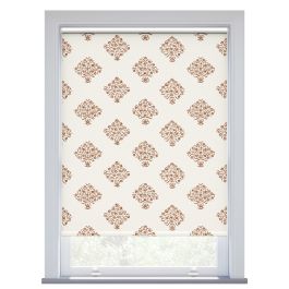 JL x Sanderson Ottoman Flowers Blackout, Paprika Roller Blind