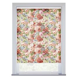 JL x Sanderson Rose & Peony, Alum/Peach Putty Roller Blind