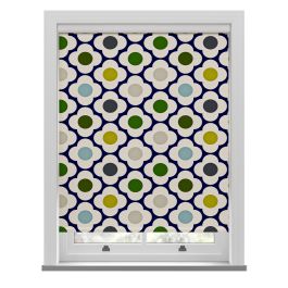 Orla Kiely Spot Flower Blue Multi Roller Blind