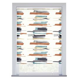 Harlequin Zeal Watercolour, Navy/Denim/Tan Roller Blind