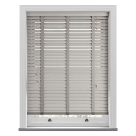 Soft Grey Taped Real Wood Blind