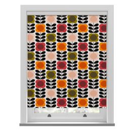 Orla Kiely Spot Flower Stem Tomato & Pink Roller Blind