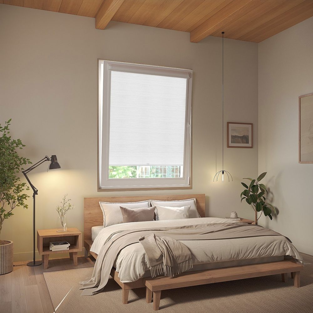Ivory Slub Perfect Fit Roller Blind