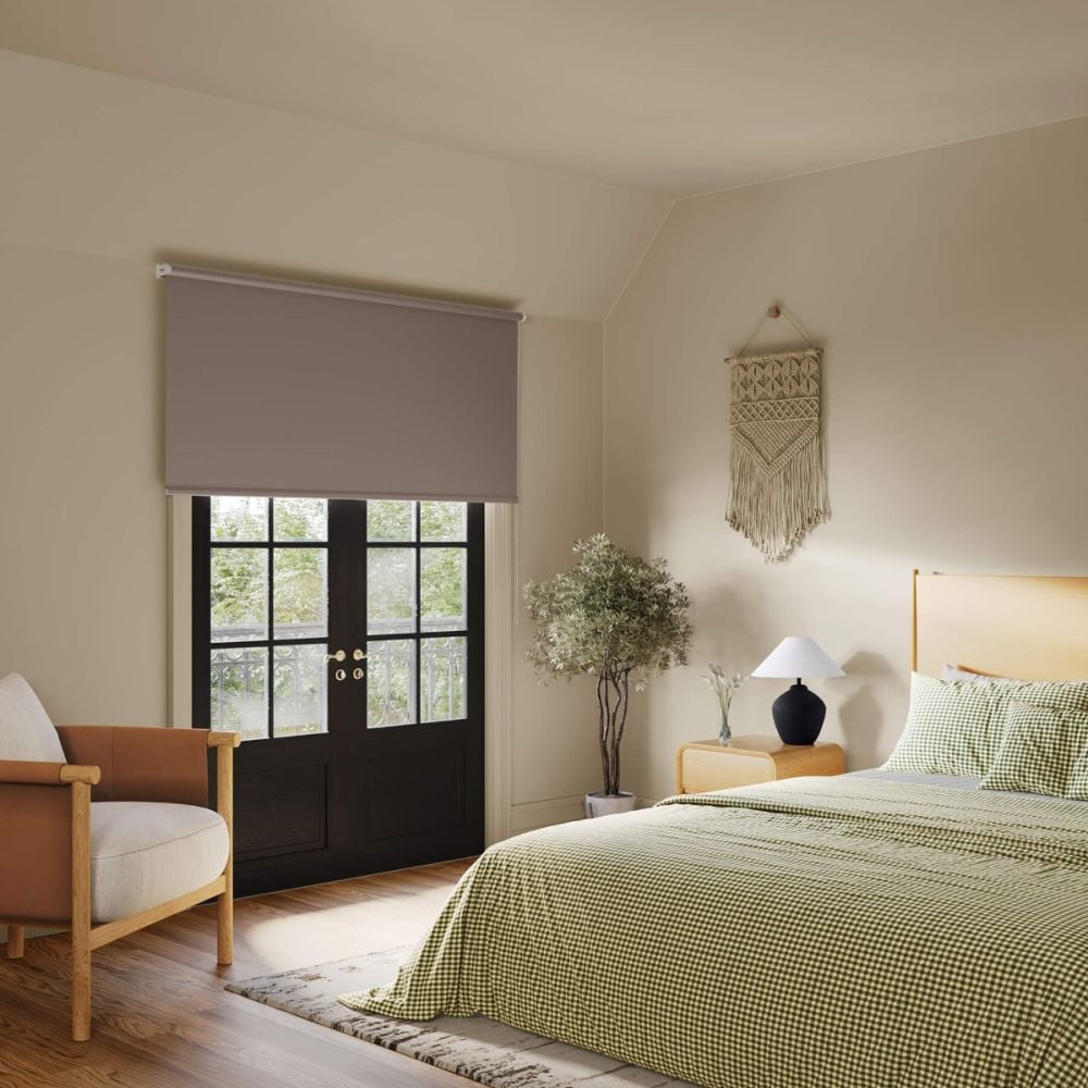 Coffee Blackout Roller Blind