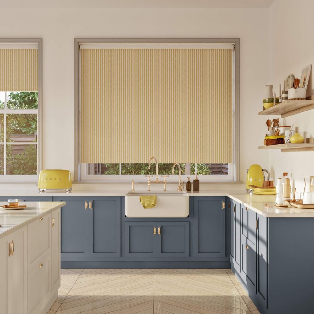 Emily Bond Oscar Stripe Gold Roller Blind