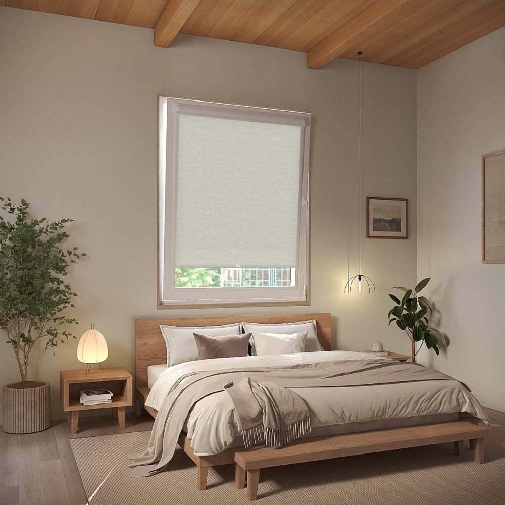 Beige Linen Touch Perfect Fit Roller Blind