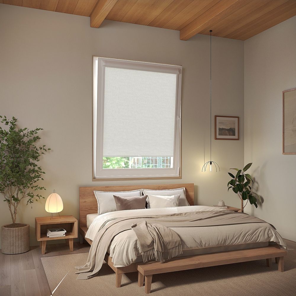 Cloud Grey Linen Touch Perfect Fit Roller Blind