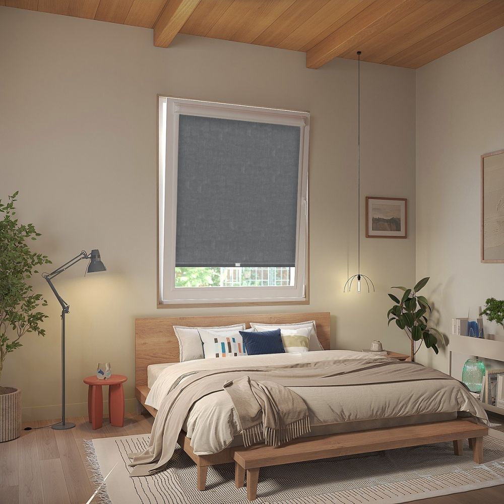 Grey Twill Perfect Fit Roller Blind 