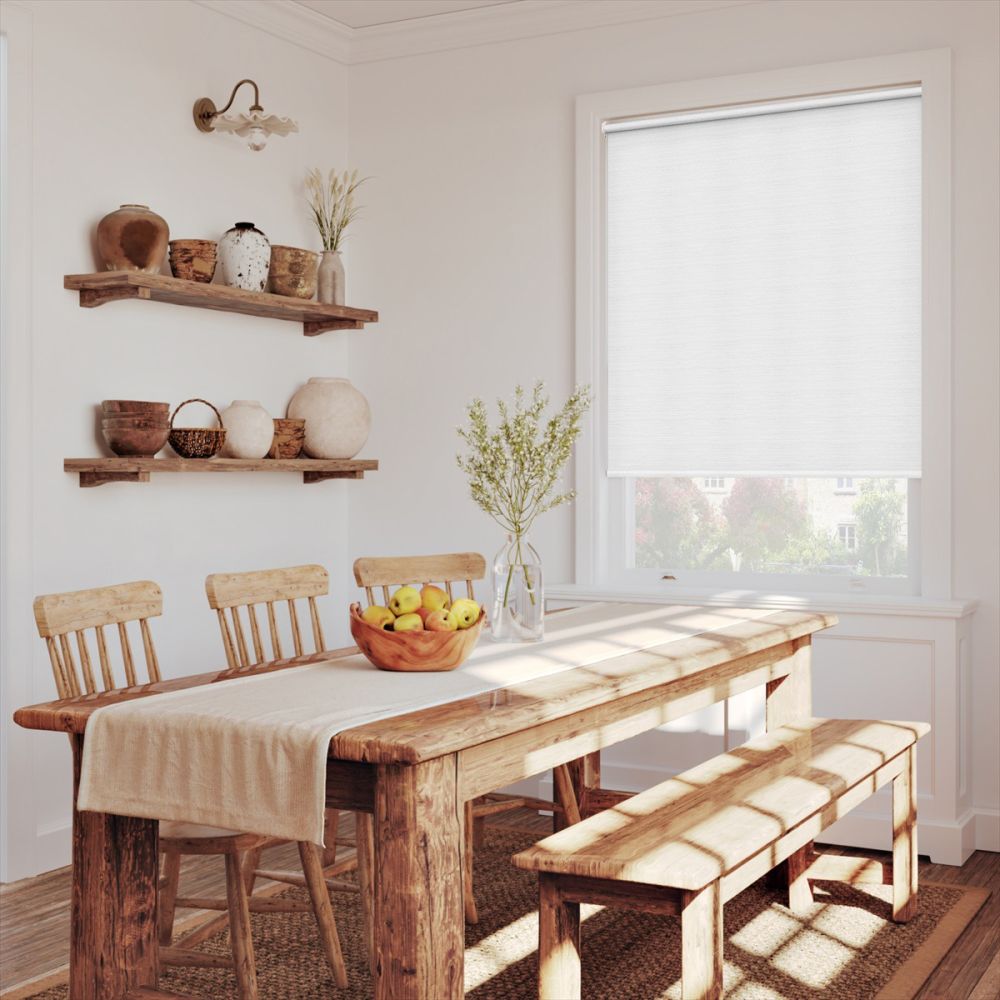 Ivory Slub Twist Fit Roller Blind