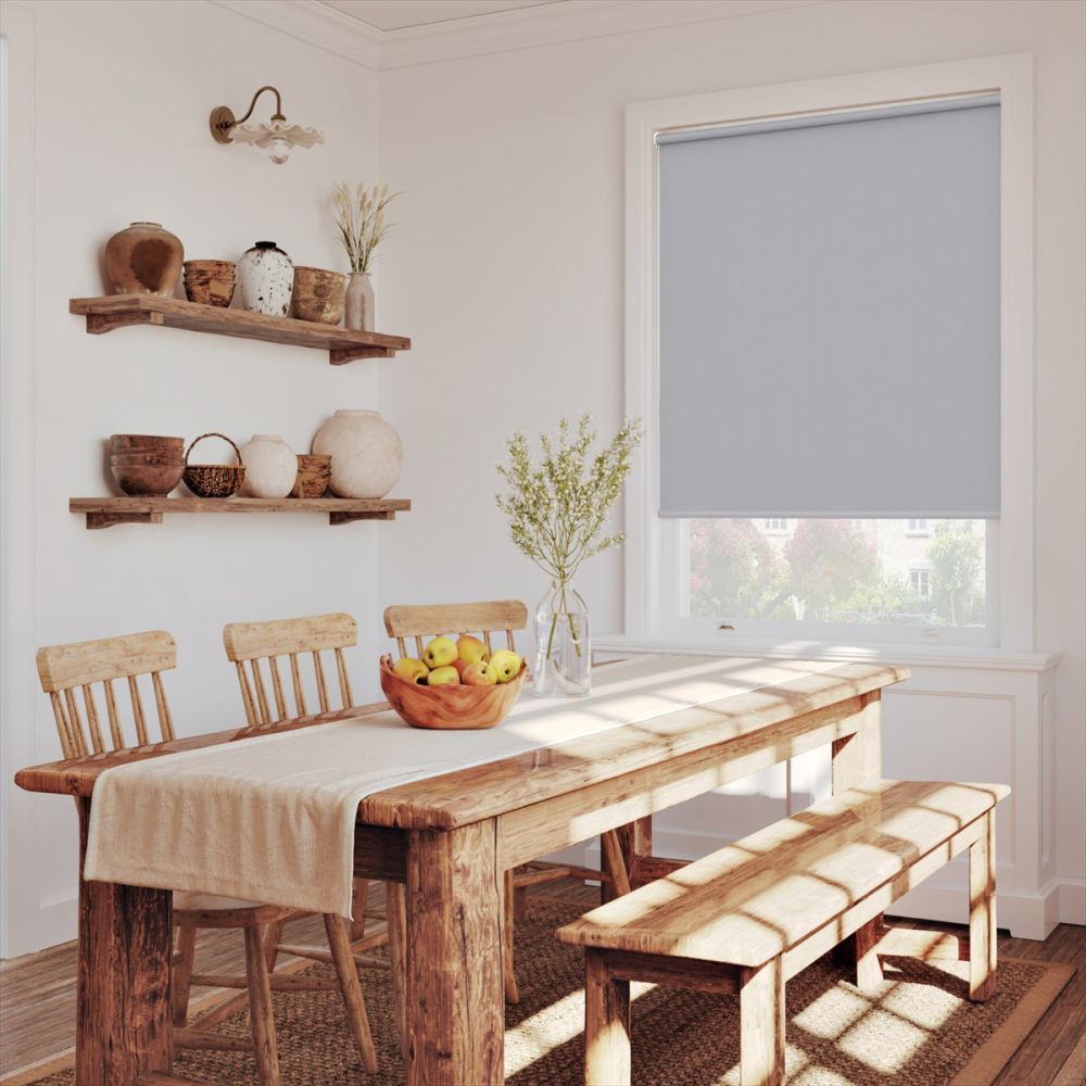 Light Grey Blackout Twist Fit Roller Blind