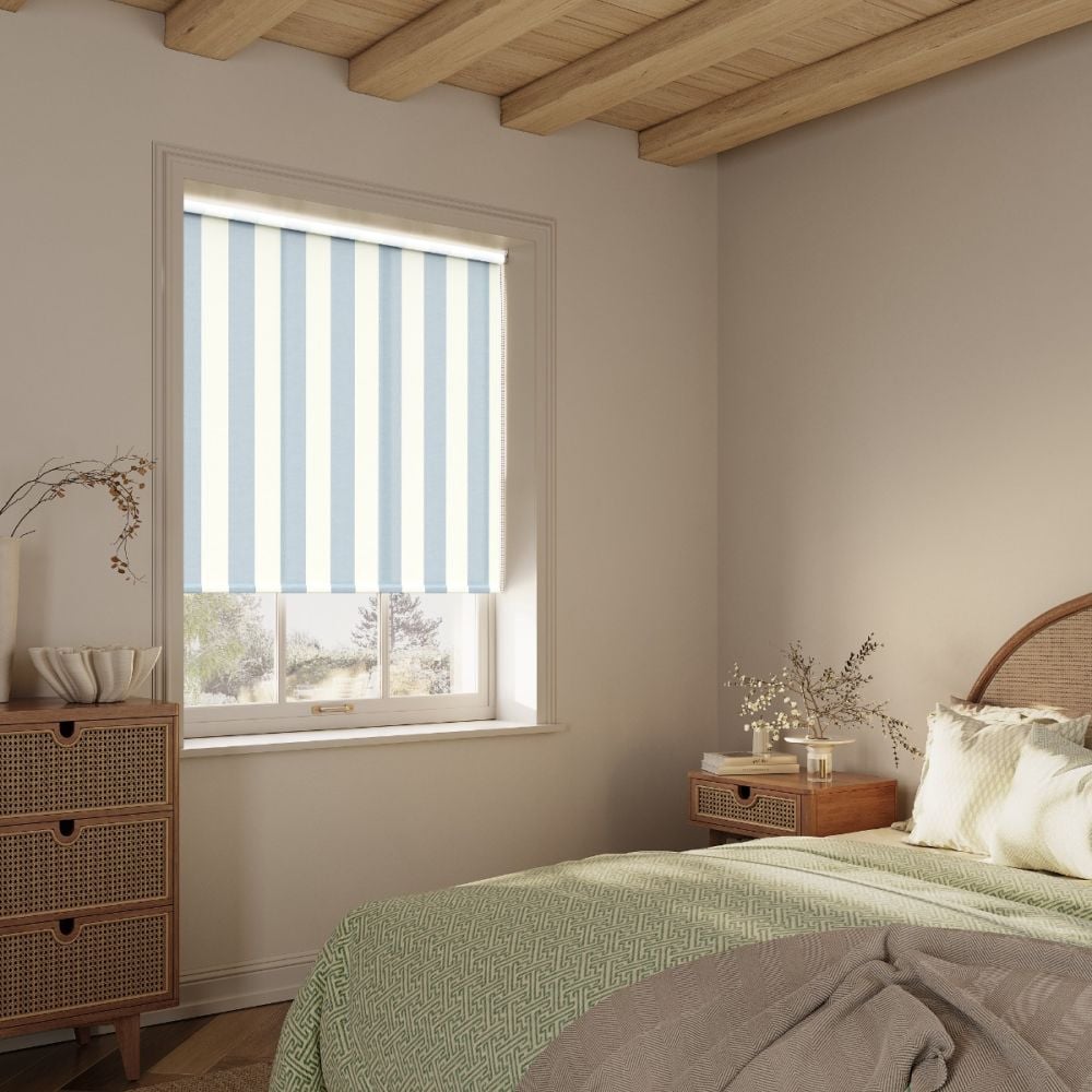 Scion Central Stripe, Cornflower Roller Blind