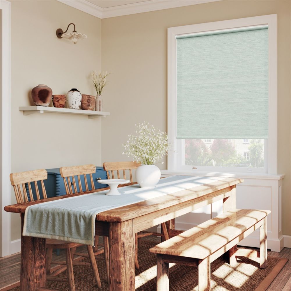 Duck Egg Woven Twist Fit Roller Blind