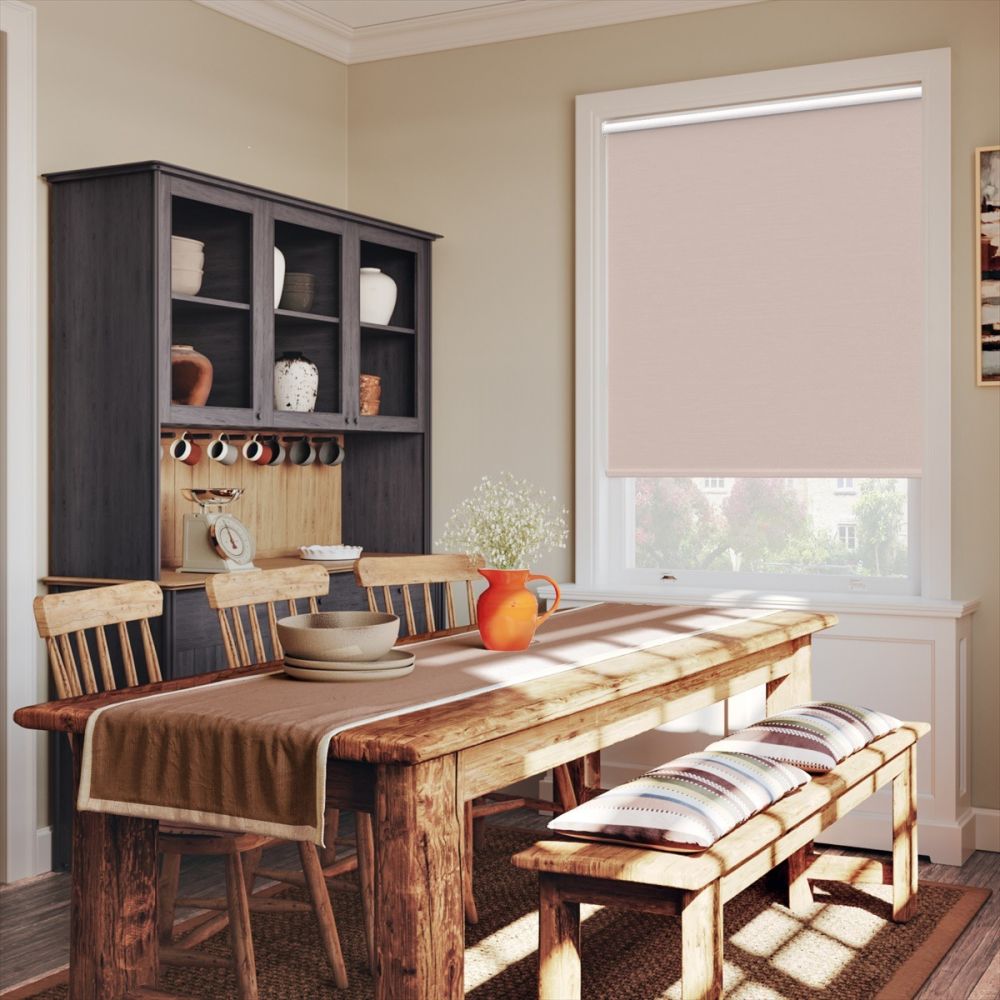 Pink Twill Blackout Twist Fit Roller Blind