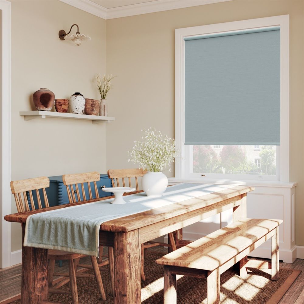Ocean Mist Twill Blackout Electric Roller Blind
