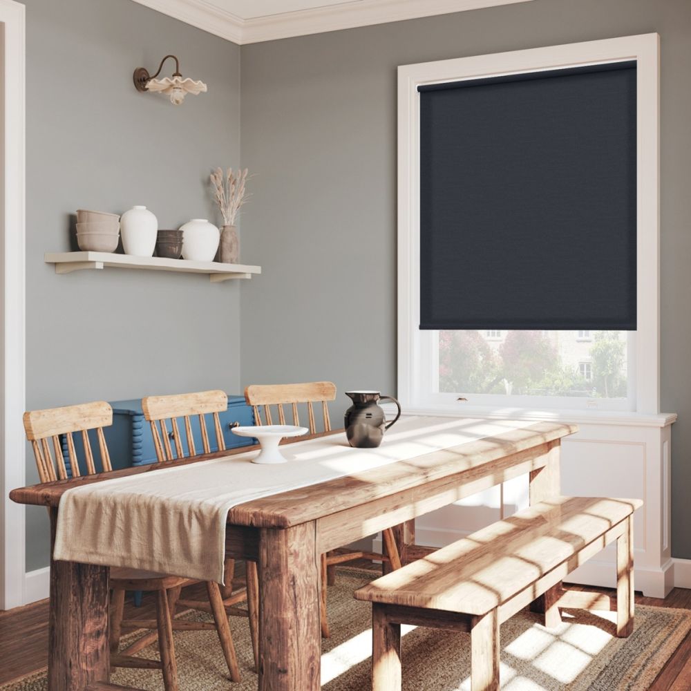 Midnight Linen Touch Twist Fit Roller Blind