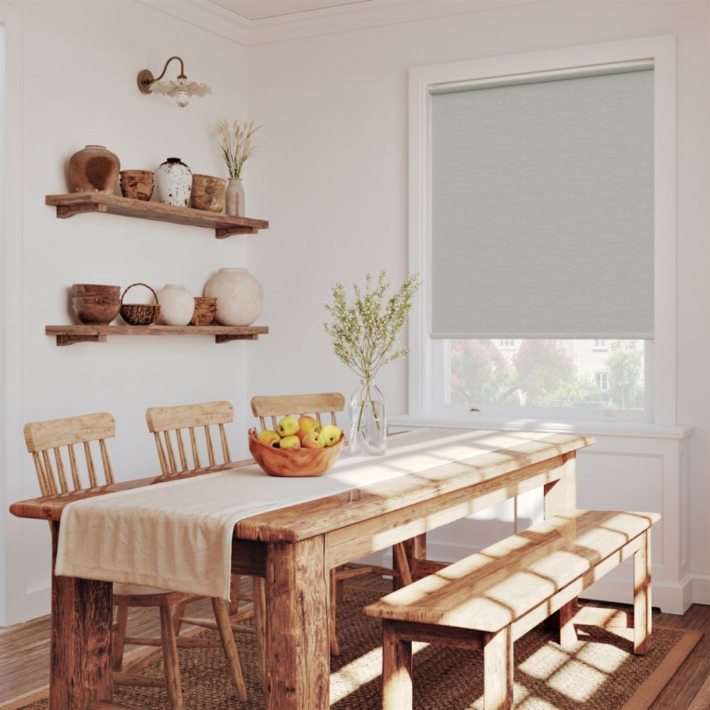 Beige Linen Touch Blackout Electric Roller Blind