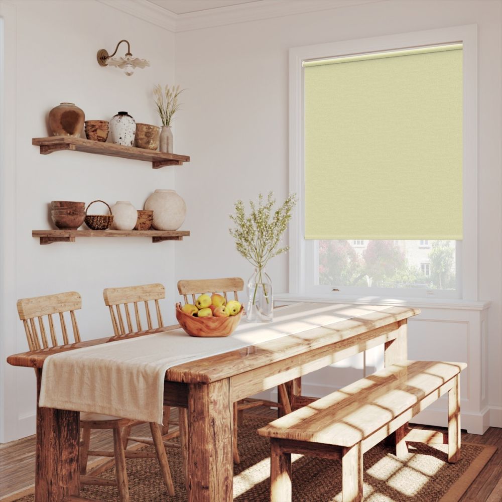 Buttercream Linen Touch Blackout Twist Fit Roller Blind