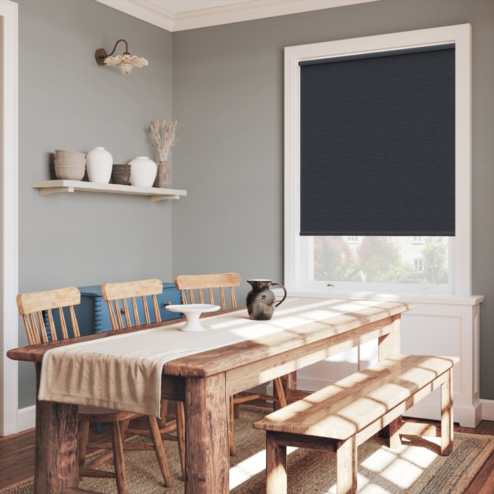 Midnight Linen Touch Blackout Twist Fit Roller Blind